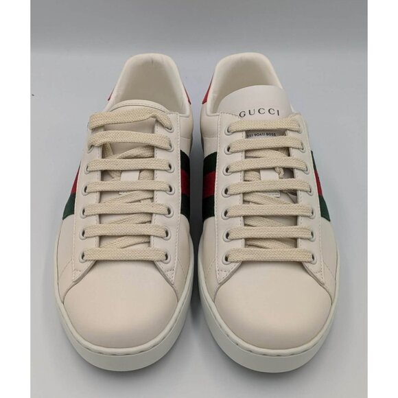 Gucci X White Men’s Leather Freya Hartas Ace Embroidered Leather Sneakers UK6.5 - Picture 2 of 11